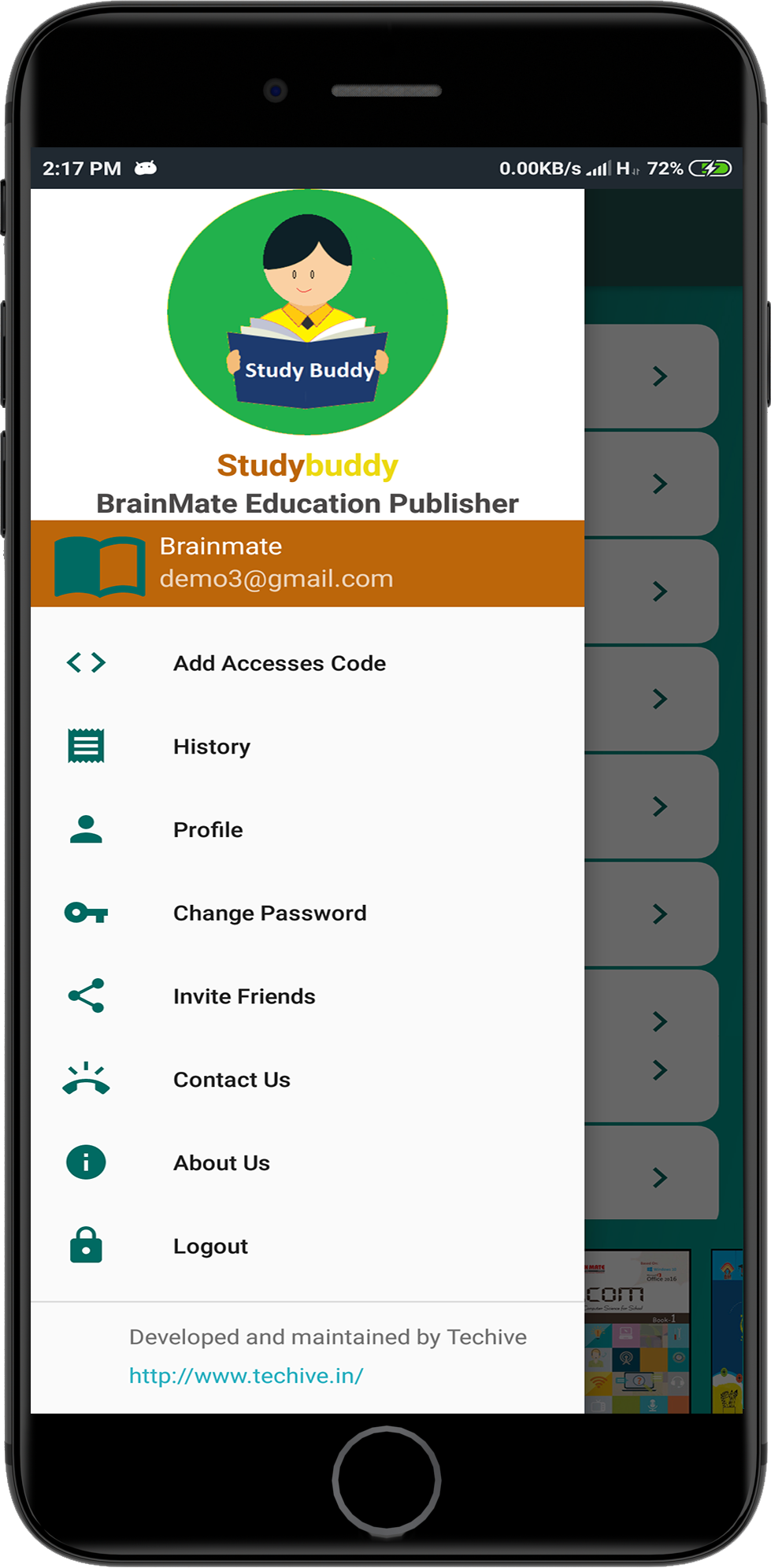 Studybuddy app option